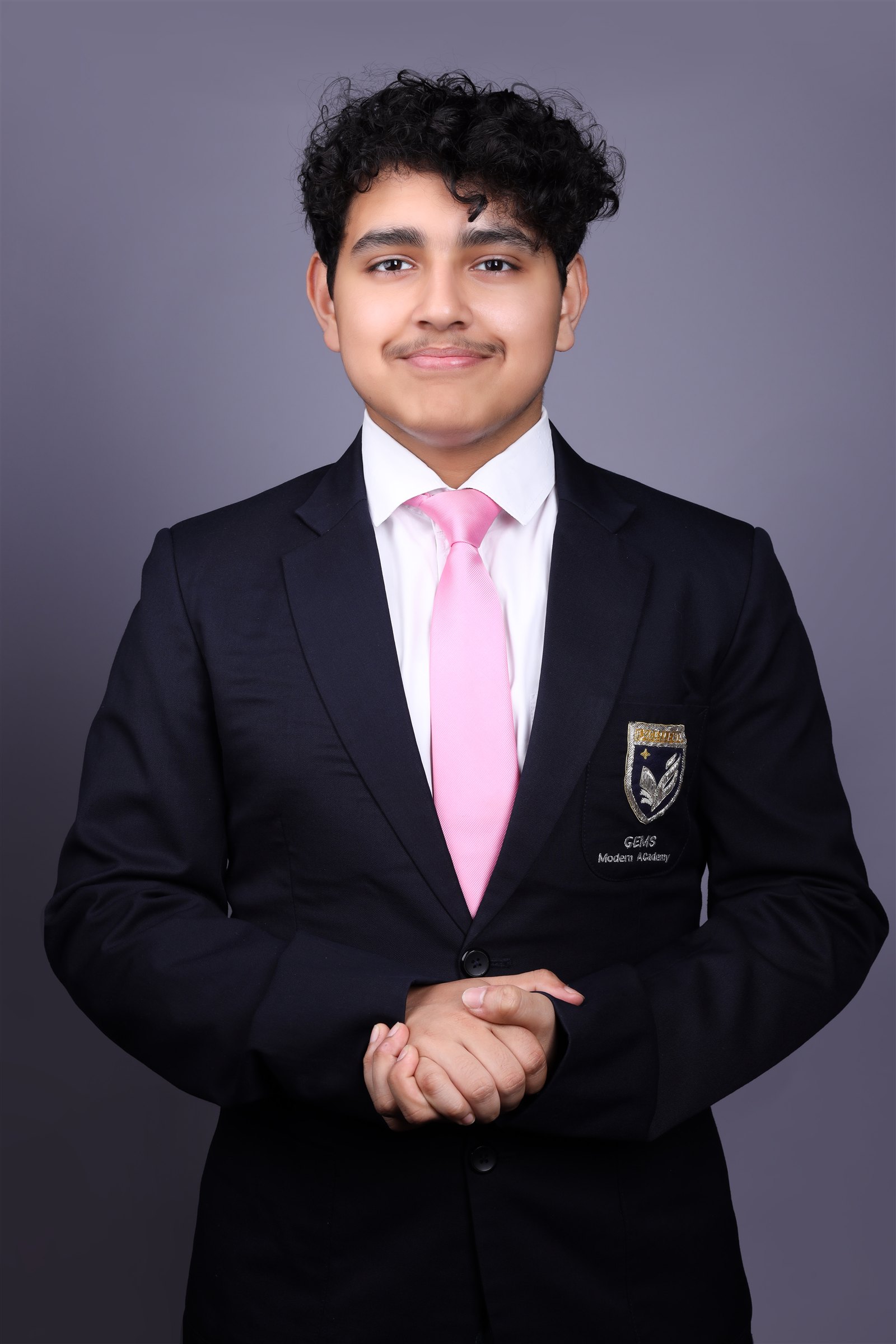 Anag Mishra in school formal attire